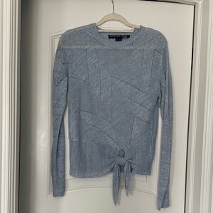 Veronica Beard Light Blue Long Sleeve Top 100% linen